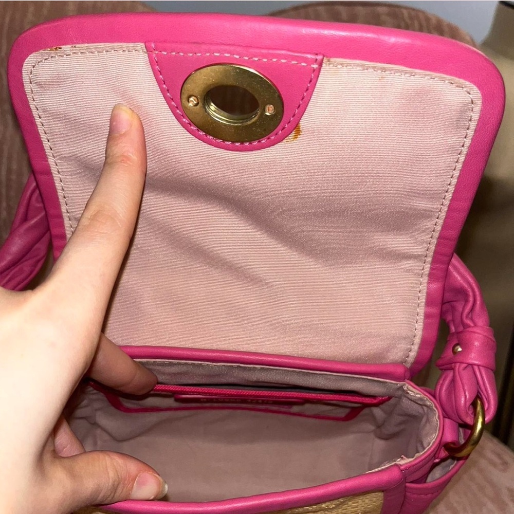 Coach Straw & Leather Shoulder Bag – Style 42475 - Picture 5 of 9